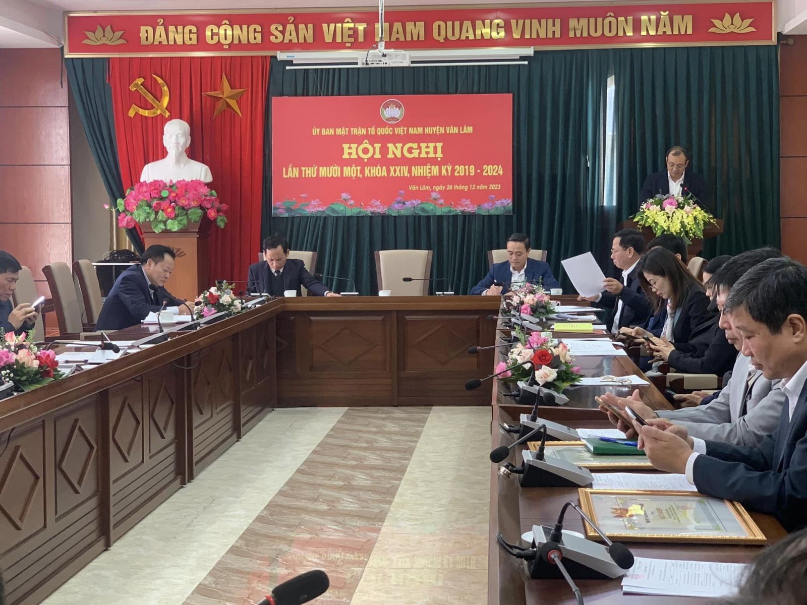 Mặt trận Tổ quốc VN huyện Văn Lâm tổ chức Hội nghị lần thứ mười một, khóa XXIV, nhiệm kỳ 2019-2024