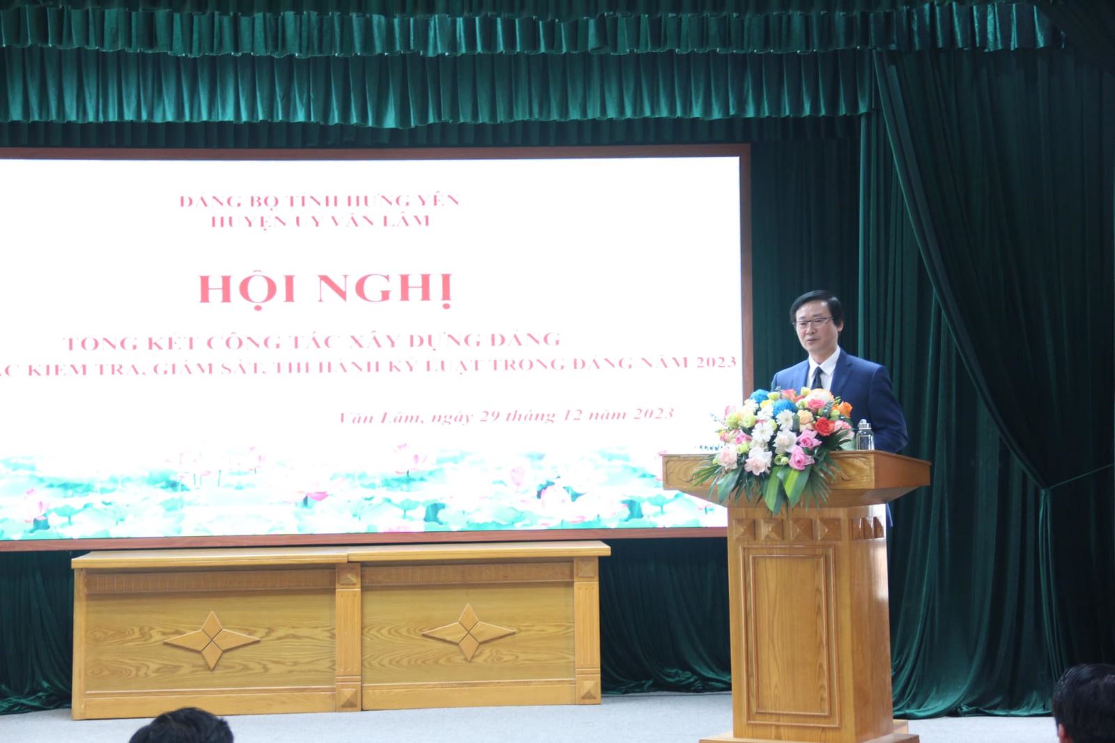 Huyện ủy Văn Lâm tổ chức Hội nghị tổng kết công tác xây dựng Đảng và công tác kiểm tra, giám sát, THKL trong Đảng năm 2023